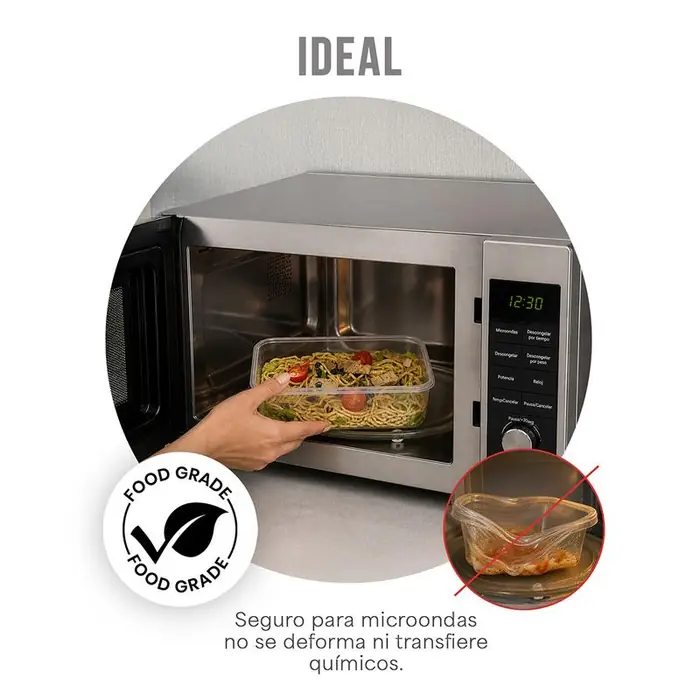 Seguros para microondas, no se deforman